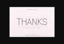 Thanks Font Poster 1