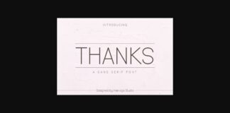 Thanks Font Poster 1