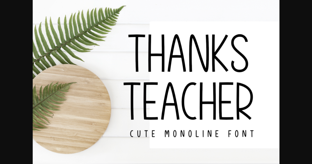 Thanks Teacher Font Poster 3