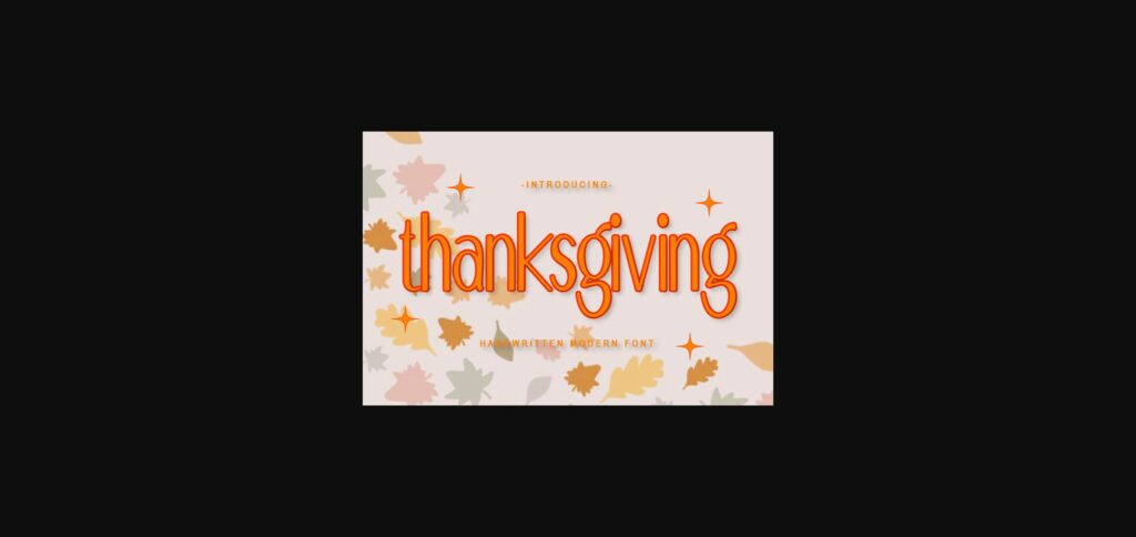 Thanksgiving Font Poster 3