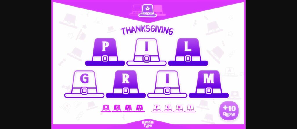 Thanksgiving Pilgrim Font Poster 3