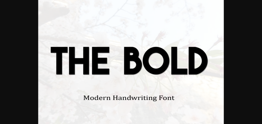 The Bold Font Poster 3