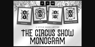 The Circus Show Monogram Font Poster 1