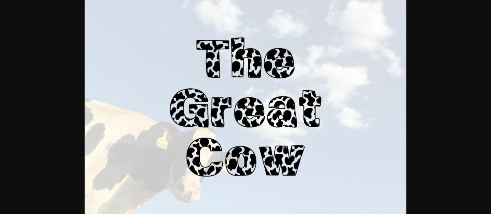 The Great Cow Font Poster 3