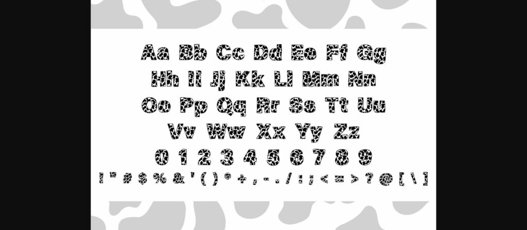 The Great Cow Font Poster 5