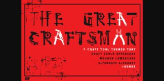 The Great Craftsman Font Poster 1