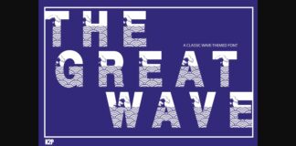 The Great Wave Font Poster 1