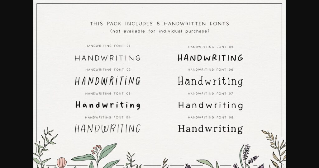 The Handwriting Bundle Font Poster 4