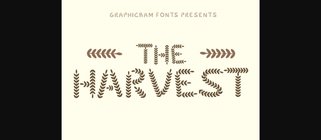 The Harvest Font Poster 1