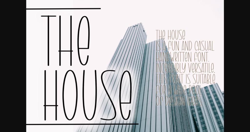 The House Font Poster 1