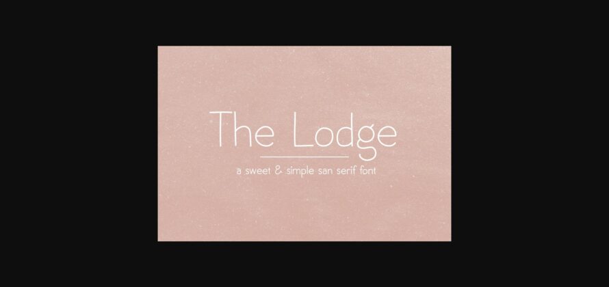 The Lodge Font Poster 3