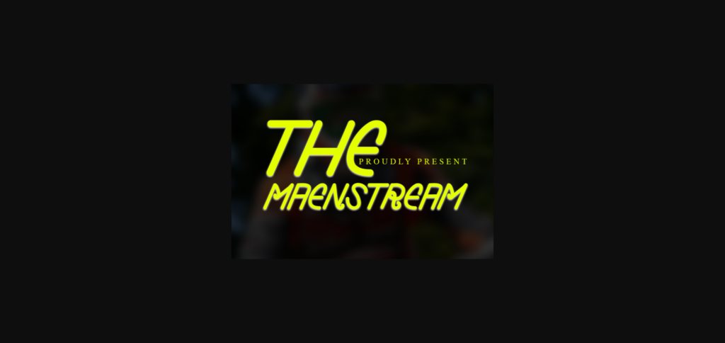 The Maenstream Font Poster 3