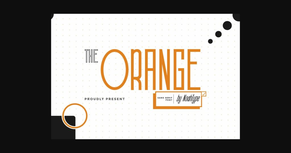 The Orange Font Poster 1