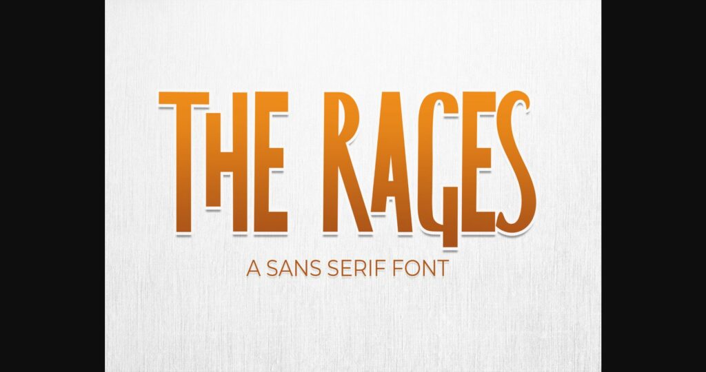 The Rages Font Poster 1