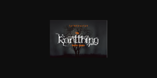 The Ranthing Typeface Font Poster 1