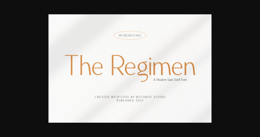 The Regimen Font Poster 3