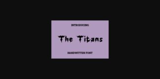 The Titans Font Poster 1