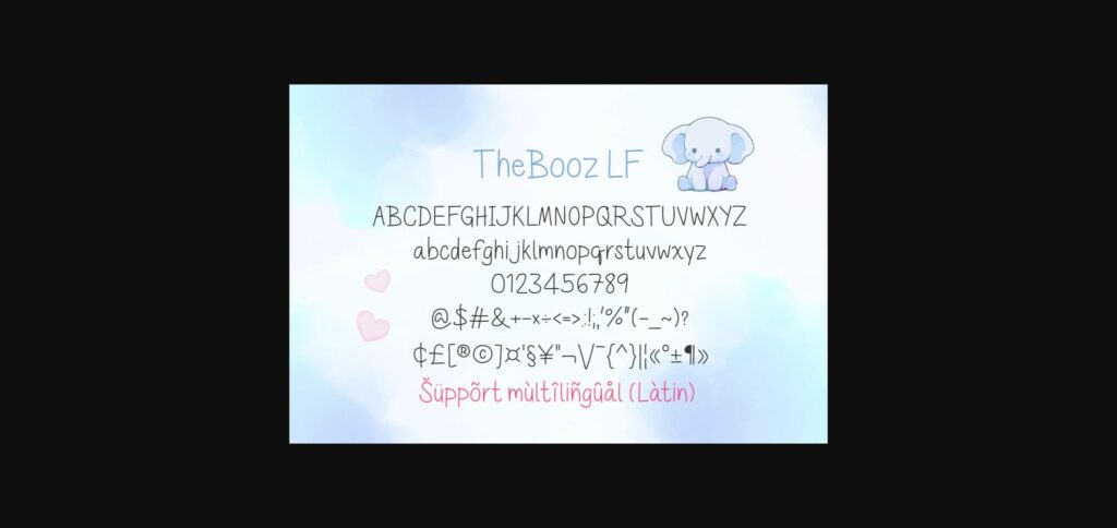 Thebooz Lf Font Poster 2