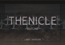 Thenicle Outline Light Font