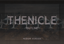 Thenicle Outline Medium Font