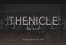 Thenicle Outline Regular Font