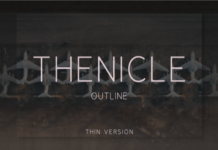 Thenicle Outline Thin Font