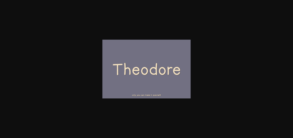 Theodore Font Poster 3