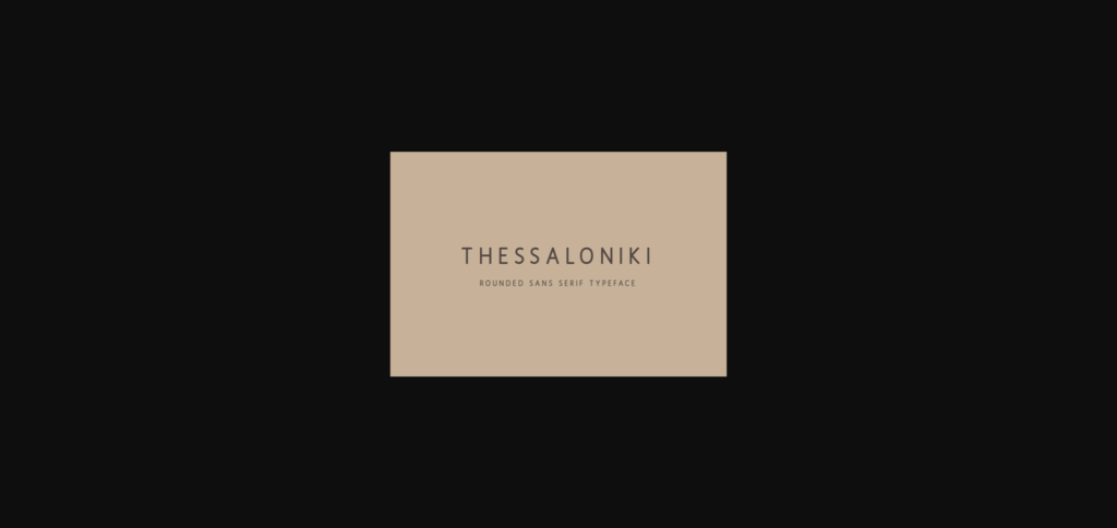 Thessaloniki Font Poster 3