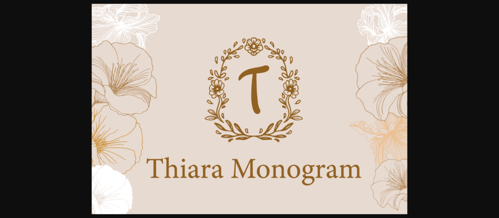 Thiara Monogram Font Poster 1