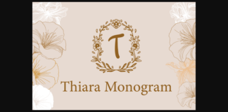 Thiara Monogram Font Poster 1