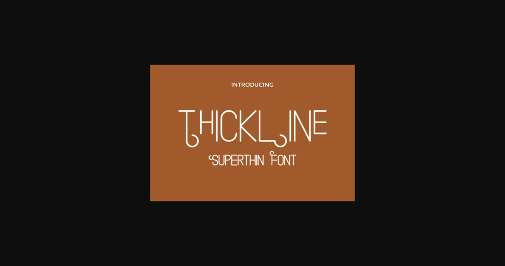 Thickline Font Poster 3