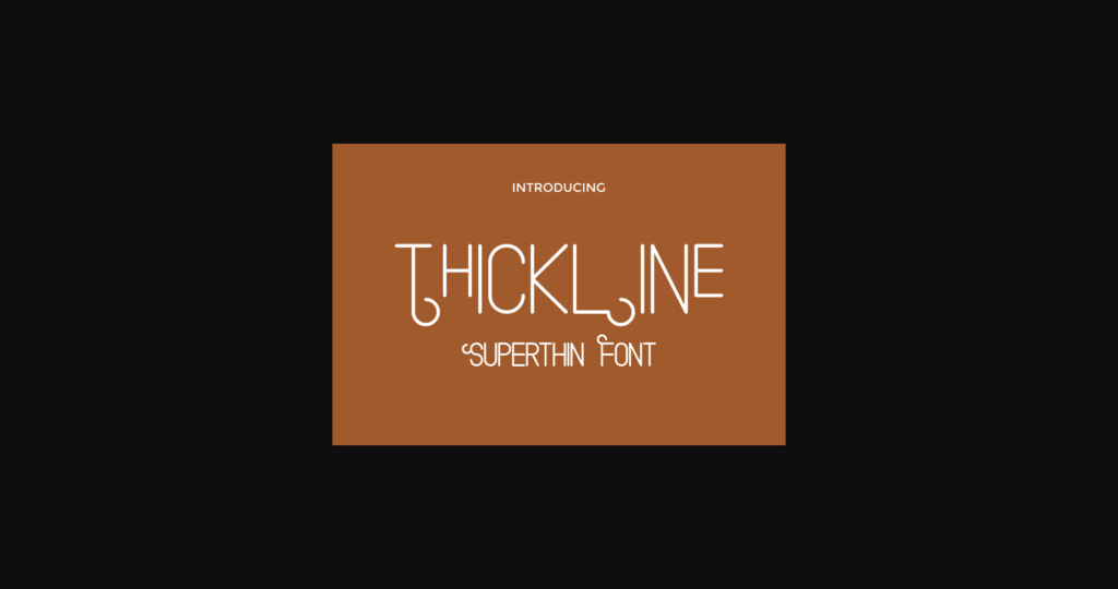Thickline Font Poster 1