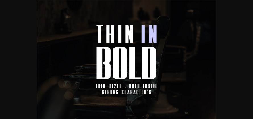 Thin in Bold Font Poster 3