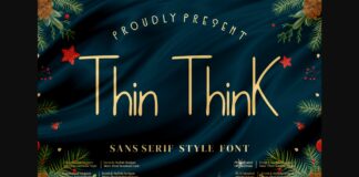 Thin Think Font Poster 1