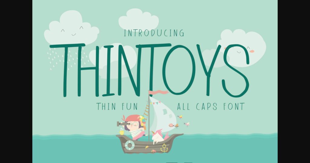 Thin Toys Font Poster 3