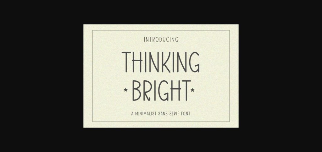 Thinking Bright Font Poster 3