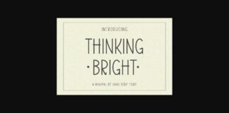 Thinking Bright Font Poster 1