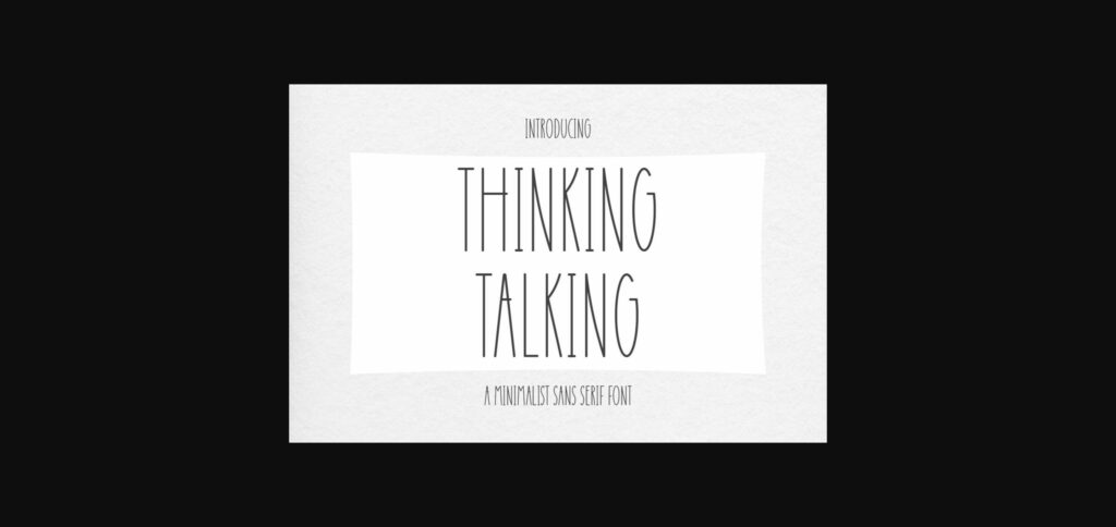 Thinking Talking Font Poster 3