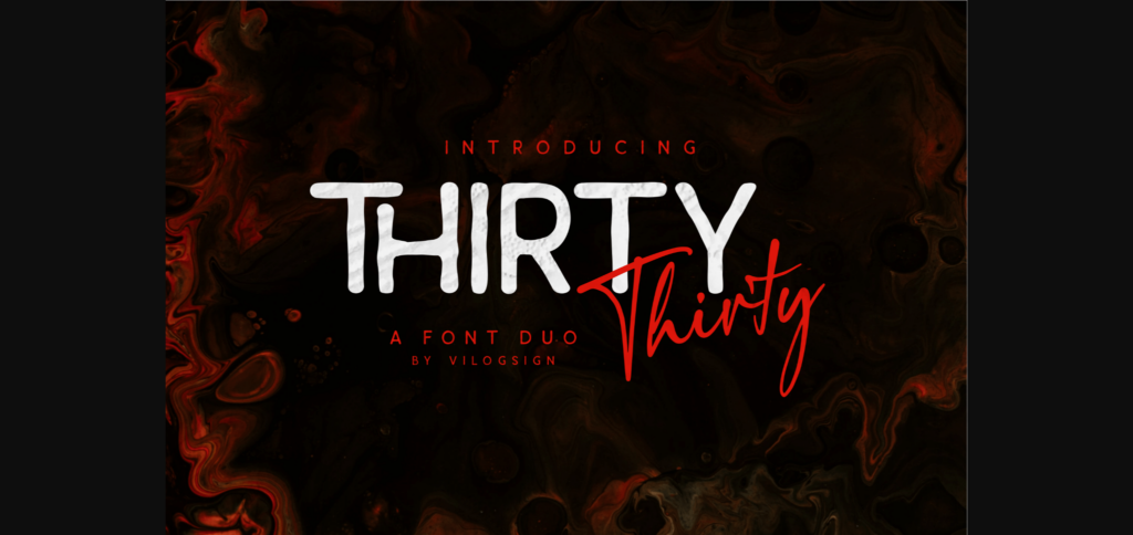 Thirty Duo Font Poster 1