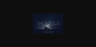 Thontole Font Poster 1