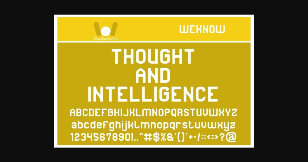 Thought and Intelligence Font Poster 3