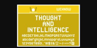 Thought and Intelligence Font Poster 1
