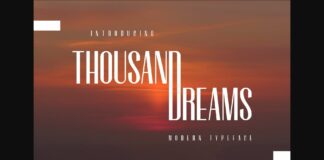 Thousand Dreams Font Poster 1