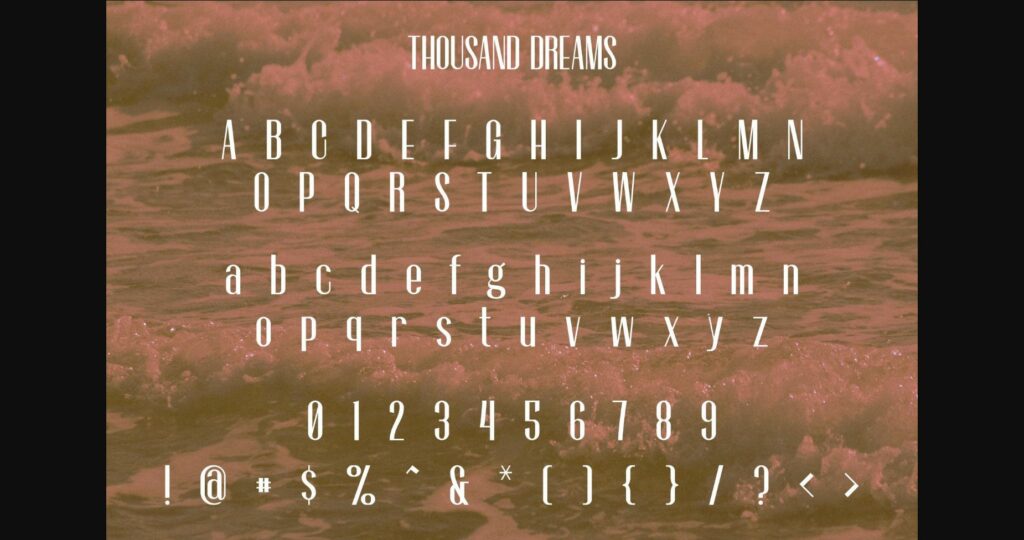 Thousand Dreams Font Poster 5