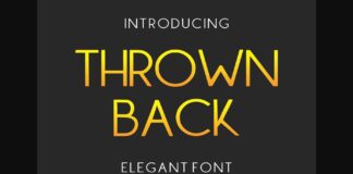 Thrown Back Font Poster 1