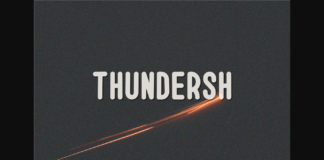 Thundersh Font Poster 1