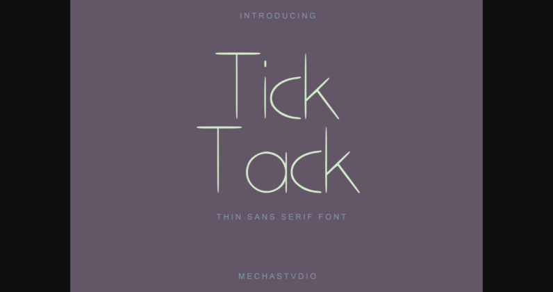 Tick Tack Font Poster 3