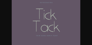 Tick Tack Font Poster 1