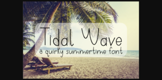 Tidal Wave Font Poster 1