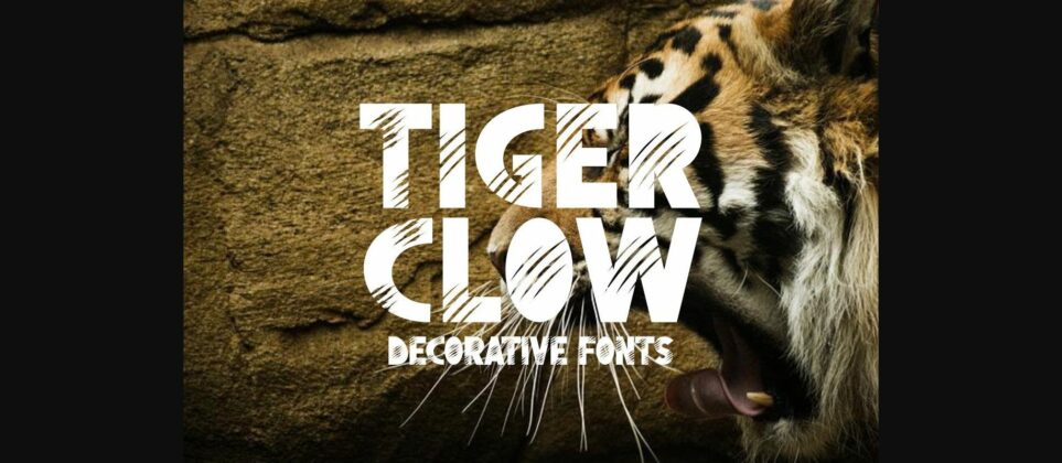 Tiger Clow Font Poster 3